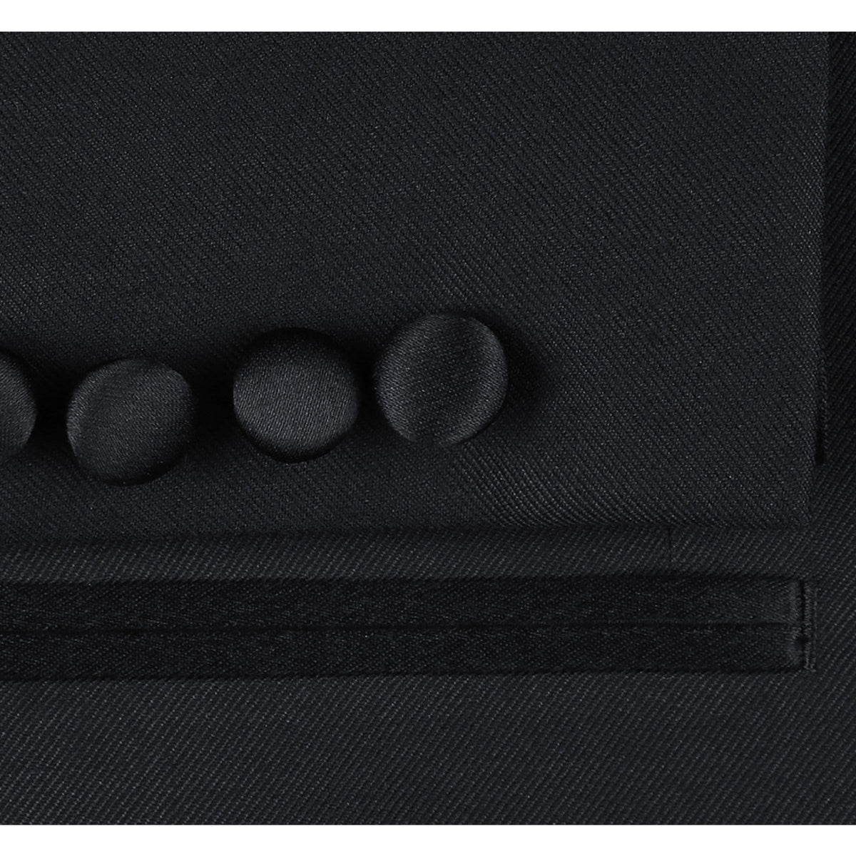 508-1 Men's Satin Notched Lapel 2-Piece 100% Wool Tuxedo