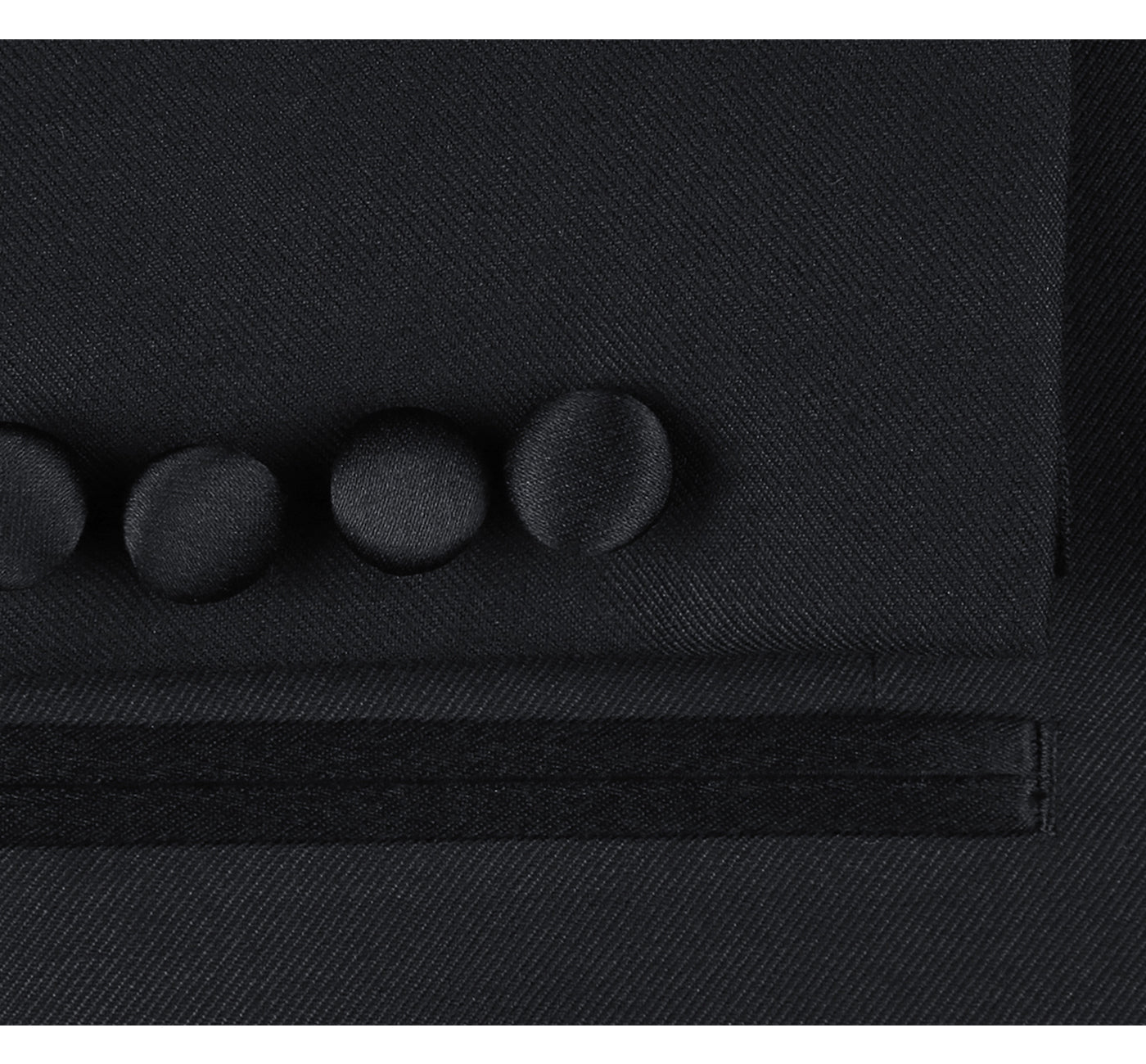 508-1 Men's Satin Notched Lapel 2-Piece 100% Wool Tuxedo