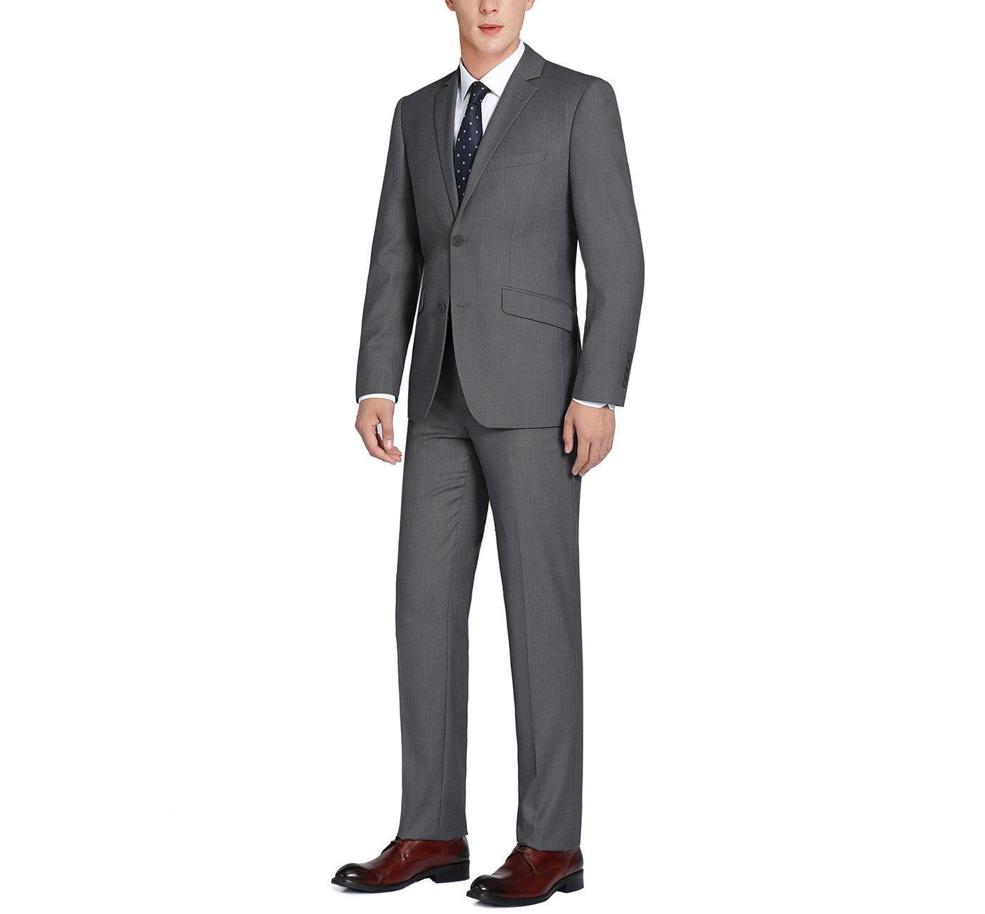 202-1 Men's 2-Piece Single Breasted Notch Lapel Suit
