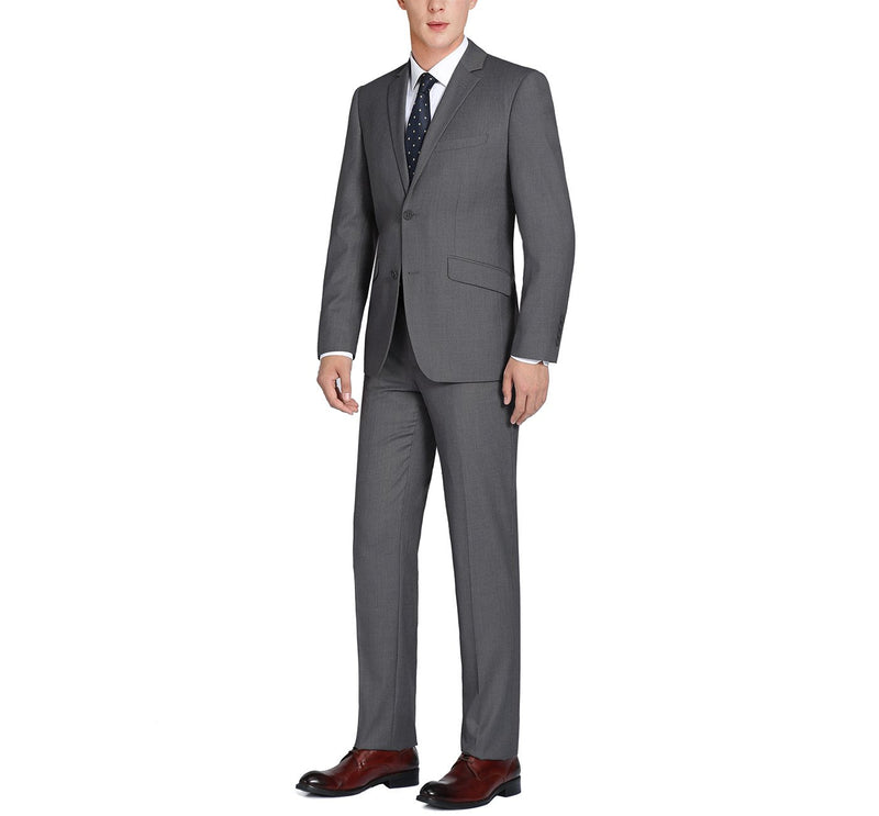 202-1 Men's 2-Piece Single Breasted Notch Lapel Suit
