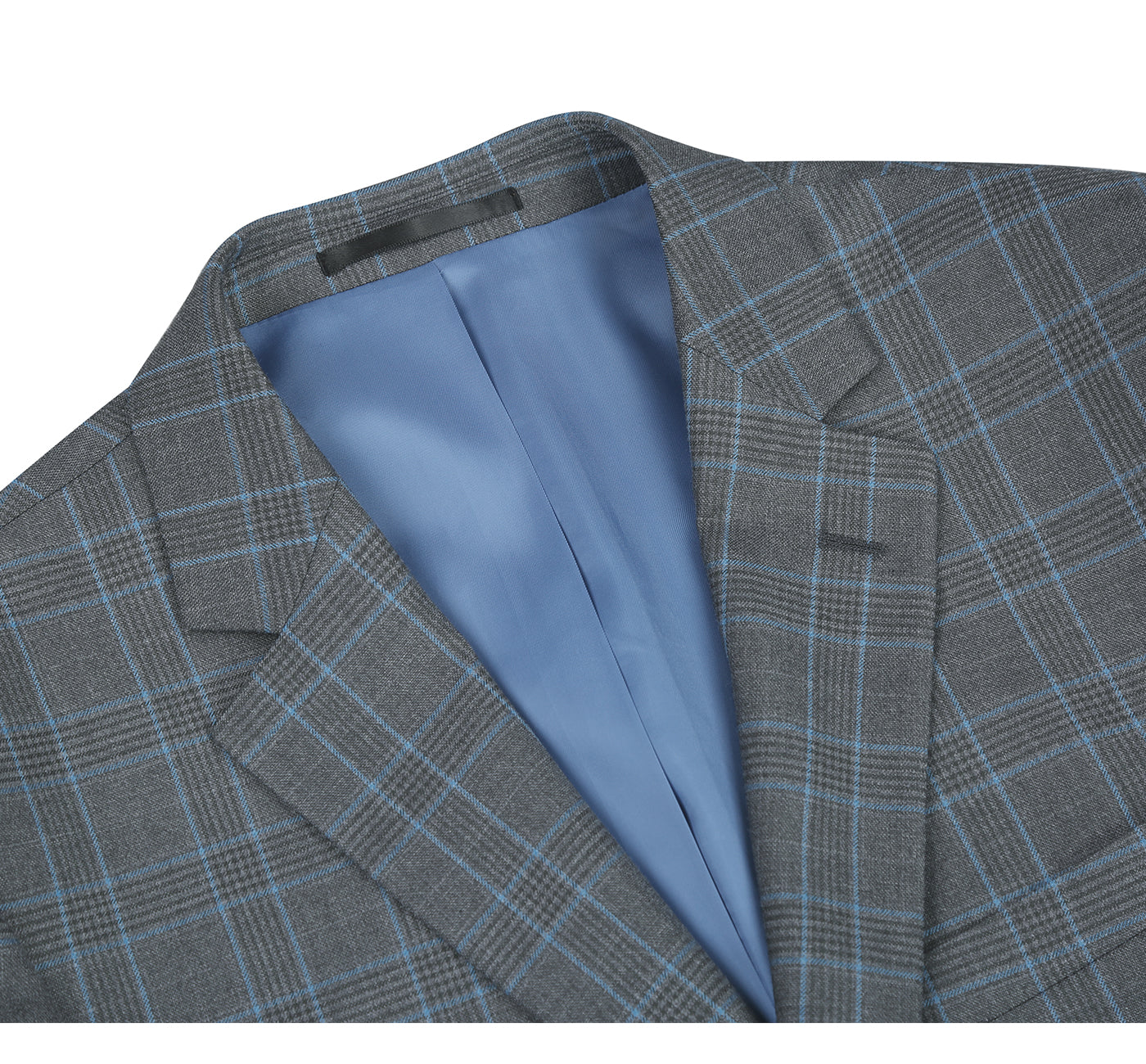 293-5 Men's Two Piece Classic Fit Windowpane Check Dress Suit