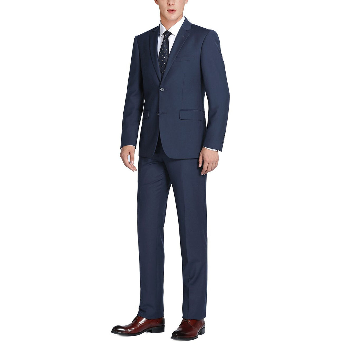 508-19 Men's 2-Piece Notch Lapel 100% Wool Suit
