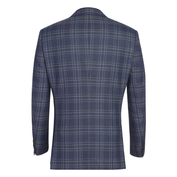567-17 Men's New Slim Fit Wool Blazer NAVY L42 New Slim Fit