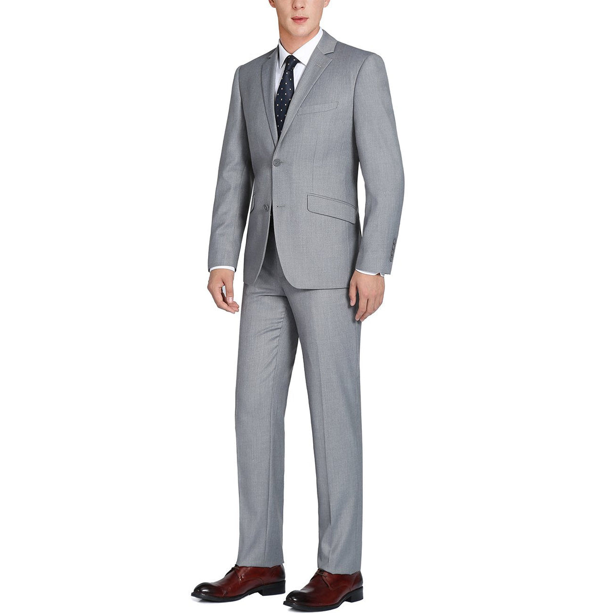 202-2 Men's 2-Piece Single Breasted Notch Lapel Suit
