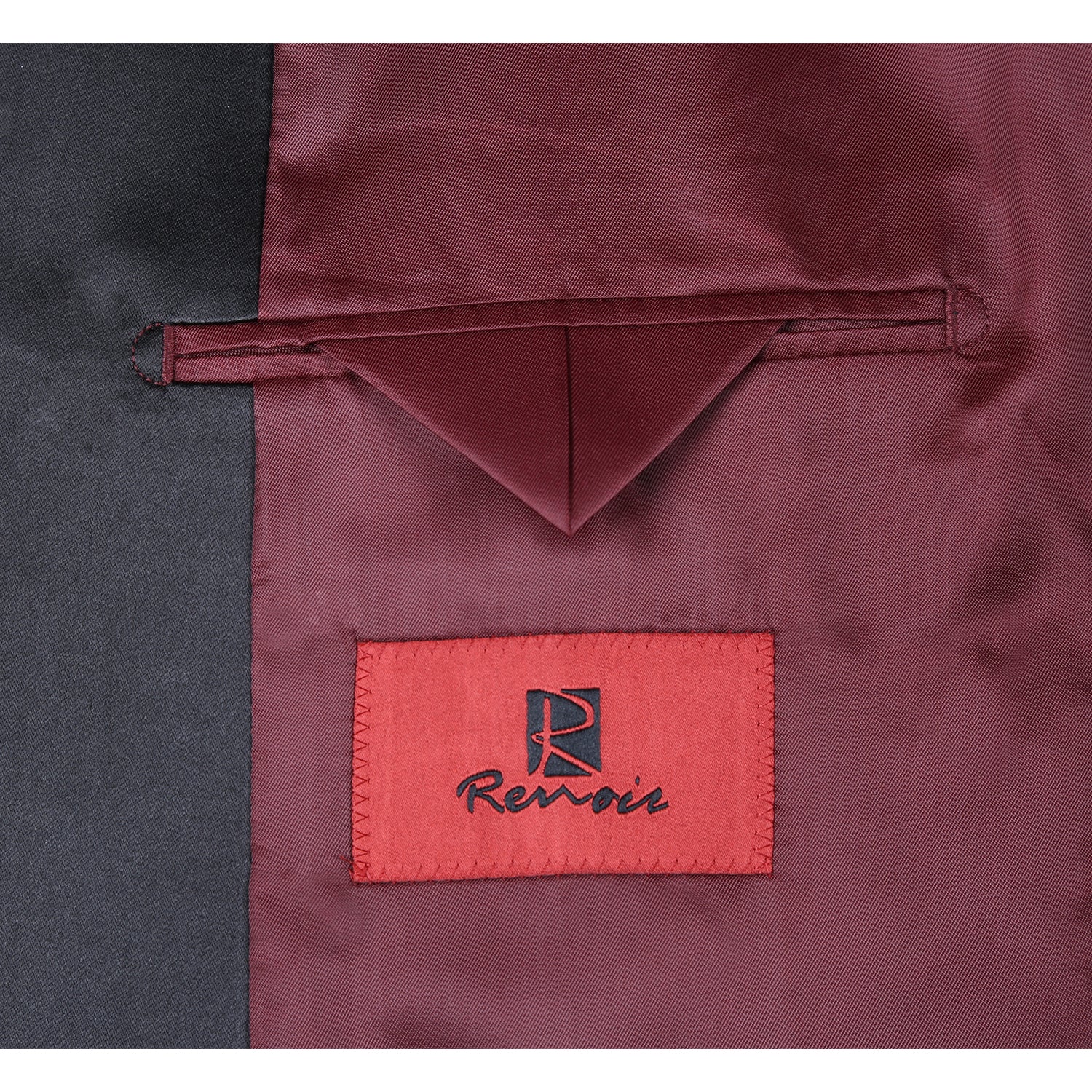 290-5 Men's Slim Fit Burgundy Tuxedo Blazer