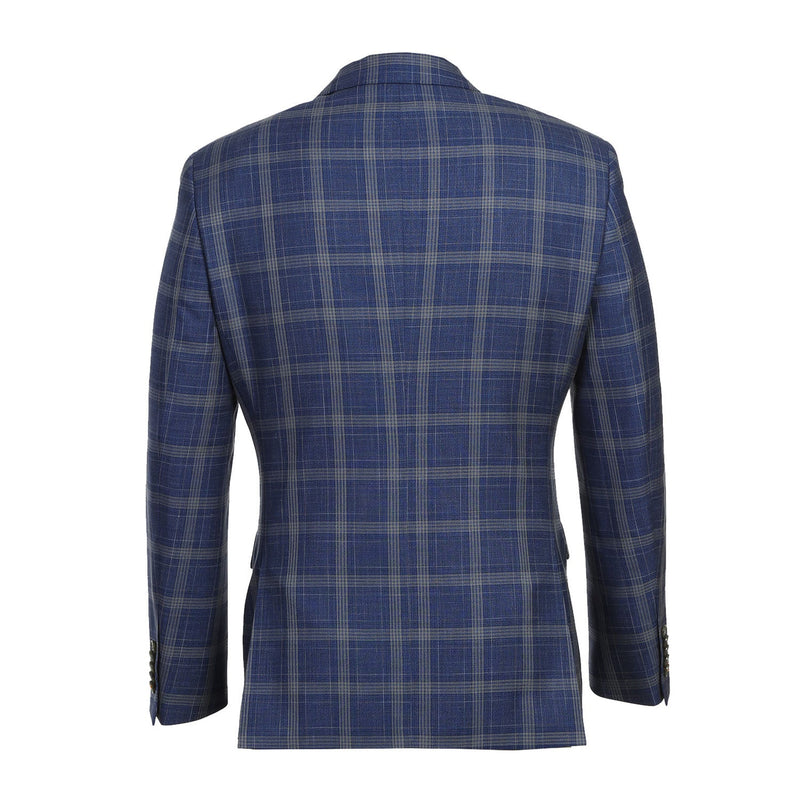 82-60-400EL Blue with Marigold Check Suit