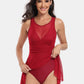 Cutout Round Neck Sleeveless One-Piece Swimwear