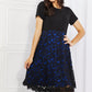 Yelete Full Size Contrasting Lace Midi Dress