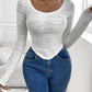 Perfee Scoop Neck Long Sleeve Top