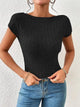 Backless Short Sleeve T-Shirt Black