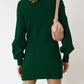 Surplice Neck Long Sleeve Sweater Dress