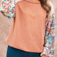 Exposed Seam Round Neck Blouse