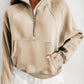 Half Zip Long Sleeve Sweatshirt