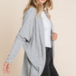 BOMBOM Open Front Long Sleeve Cocoon Cardigan