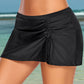 Full Size Drawstring Mini Swim Skirt