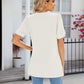 V-Neck Short Sleeve Blouse