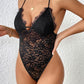 Perfee Crisscross Lace Spaghetti Strap Bodysuit