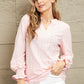 Mandy Eyelet Notched Neck Flounce Sleeve Blouse