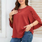 Honey Plus Size Round Neck Frill Trim Blouse