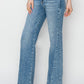 RISEN High Rise Ankle Straight Jeans