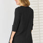 Pocketed Round Neck Half Sleeve Blouse