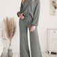 Long Sleeve Lounge Top and Drawstring Pants Set