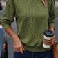 Texture Round Neck Long Sleeve Sweatshirt