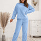 Teddy Long Sleeve Top and Pants Lounge Set