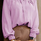 Button Up Round Neck Long Sleeve Shirt