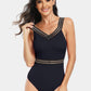 V-Neck One-Piece Swimwear