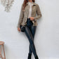 Ruffle Hem Collared Blazer