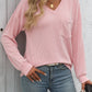 Mandy V-Neck Long Sleeve T-Shirt