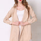 Full Size Open Front Longline Trench Coat