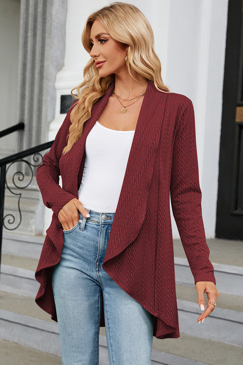 Open Front Long Sleeve Cardigan