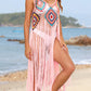 Fringe Spaghetti Strap Cover-Up