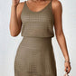 Openwork V-Neck Sleeveless Cover Up Dress