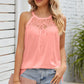 Lace Detail Round Neck Sleeveless Top