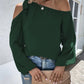 Cold-Shoulder Long Sleeve Blouse