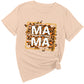 MAMA Round Neck Short Sleeve T-Shirt