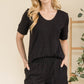 Celeste Full Size Rib Short Sleeve T-Shirt and Shorts Set