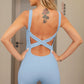 Crisscross Wide Strap Active Romper