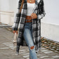 Devine Plaid Long Sleeve Hooded Coat