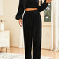 Round Neck Balloon Sleeves Top and Pants Set