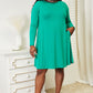 Zenana Full Size Long Sleeve Flare Dress with Pockets