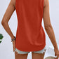 Full Size Decorative Button V-Neck Tank