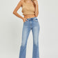 RISEN Full Size Frayed Hem Cropped Straight Jeans