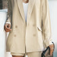 Longline Blazer and Shorts Set with Pockets