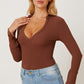 V-Neck Long Sleeve Bodysuit