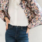 Floral Button Up Long Sleeve Winter Coat