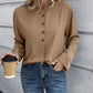 Ivy Lane Half Button Long Sleeve Blouse